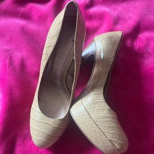 BCBG "Jodie" Platforms bone color